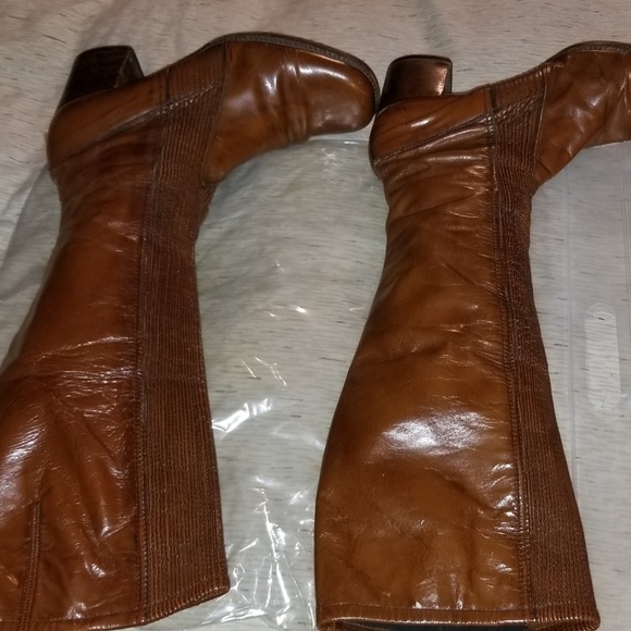 Neiman Marcus leather Boots, vintage, sz5 - Picture 1 of 7
